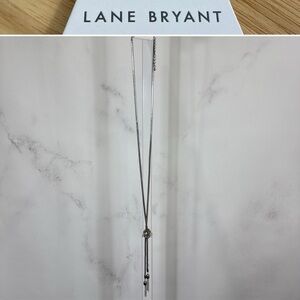 Lane Bryant Silver Tone Lariat Style Necklace NEW